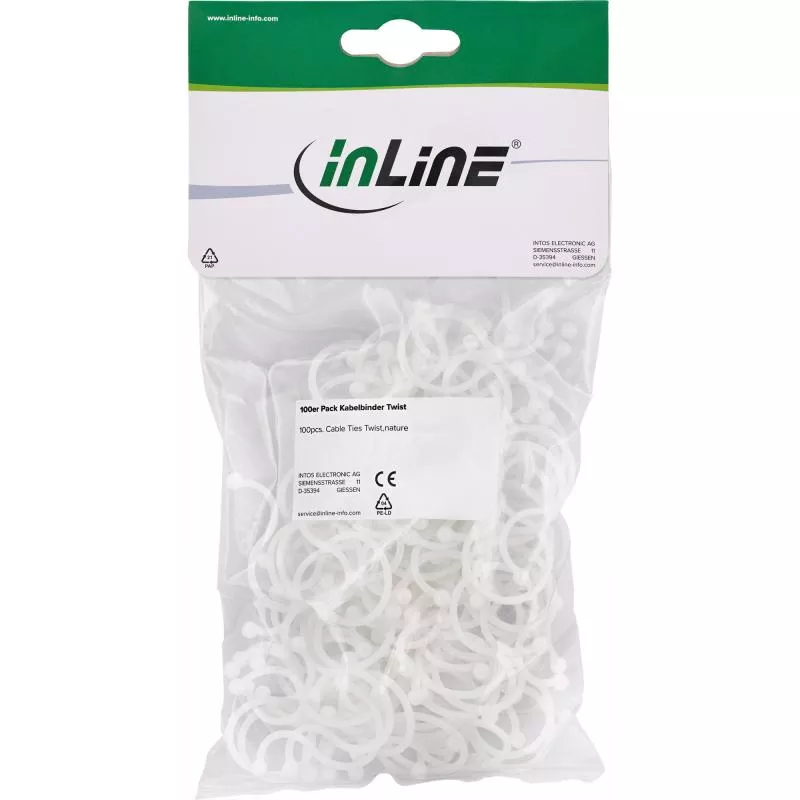 Kabelbinder Twist 18–22 mm, natur, wiederverwendbar, 100 Stück Kabelbinder Twist 18–22 mm, natur, wiederverwendbar, 100 Stück