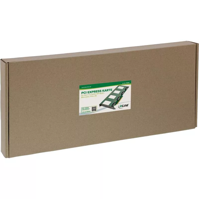 PCIe Karte zu 4x intern U.2 NVMe SFF-8639 – Bifurcation, PCIe x16