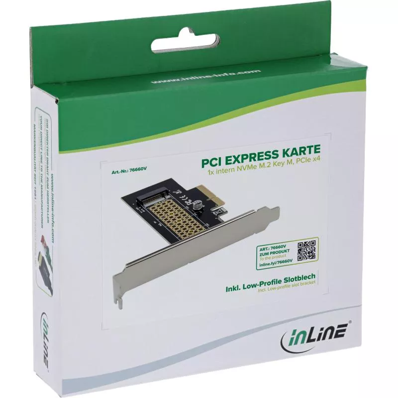 PCIe zu NVMe Adapterkarte – M.2 Key M, PCIe x4, bis 32 Gb/s