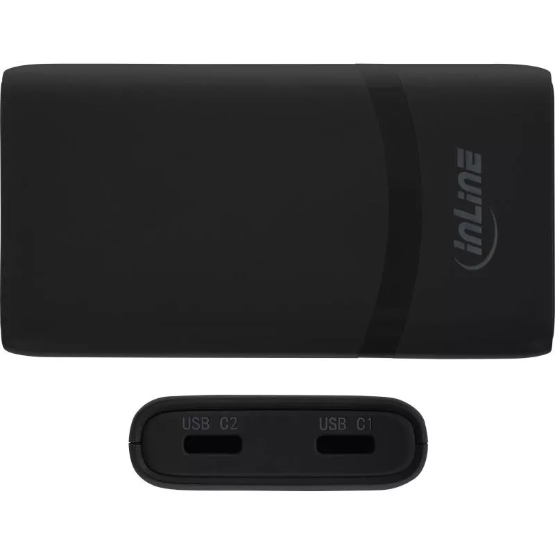 USB-C Ladegerät 65 W, flach, Dual Port, PD/PPS, schwarz, mit Reiseadaptern USB-C Ladegerät 65 W, flach, Dual Port, PD/PPS, schwarz, mit Reiseadaptern
