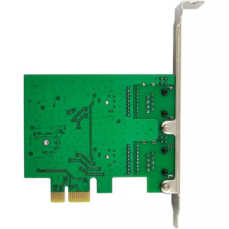 Gigabit Netzwerkkarte mit 2x RJ45, PCIe x1, inkl. Low-Profile-Blech