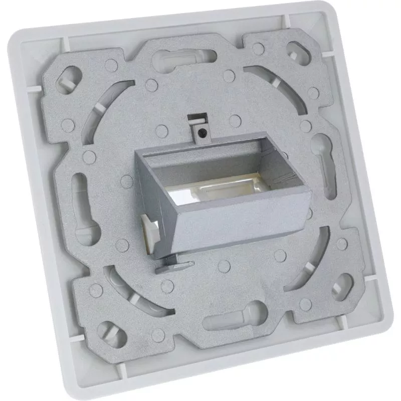 Rahmenset für 2x RJ45, schmale Bauform 32 mm, Keystone SNAP-In, UP, weiß Rahmenset für 2x RJ45, schmale Bauform 32 mm, Keystone SNAP-In, UP, weiß