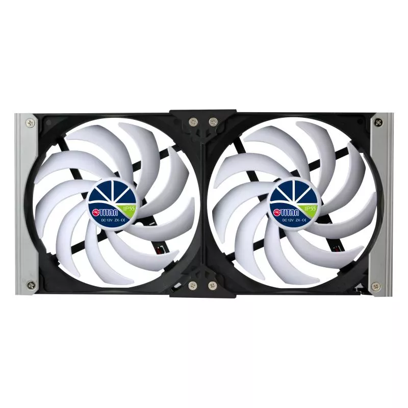 Titan TTC-SC20(B)V2+ Kühlschrank-Doppellüfter 120x25mm IP55, Timer Gleichrichter Titan TTC-SC20(B)V2+ Kühlschrank-Doppellüfter 120x25mm IP55, Timer Gleichrichter
