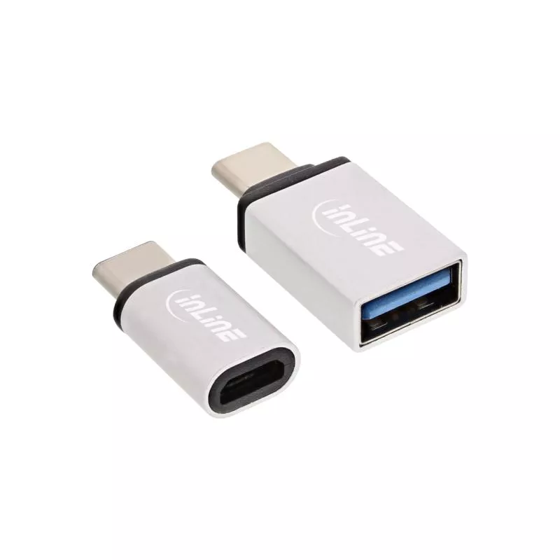 USB-C Adapter-Set: USB-A (Gen 1) & Micro-B – Aluminium, OTG-fähig