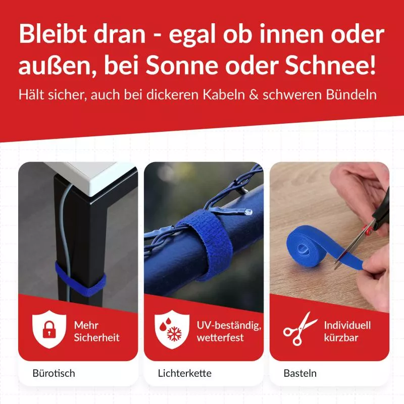 Label-The-Cable LTC PRO Roll Strap, doppelseitige Klettbandrolle, 25m, blau Label-The-Cable LTC PRO Roll Strap, doppelseitige Klettbandrolle, 25m, blau