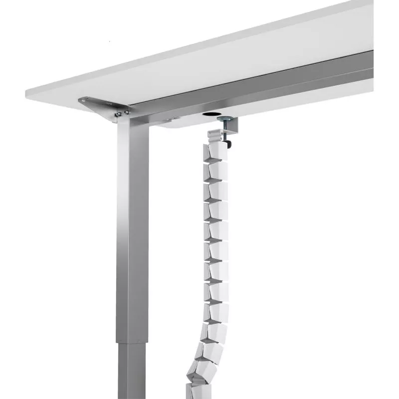 Flexibler Kabelkanal mit Tischklemme – 2-Kammer-System – bis 134 cm – weiß Flexibler Kabelkanal mit Tischklemme – 2-Kammer-System – bis 134 cm – weiß
