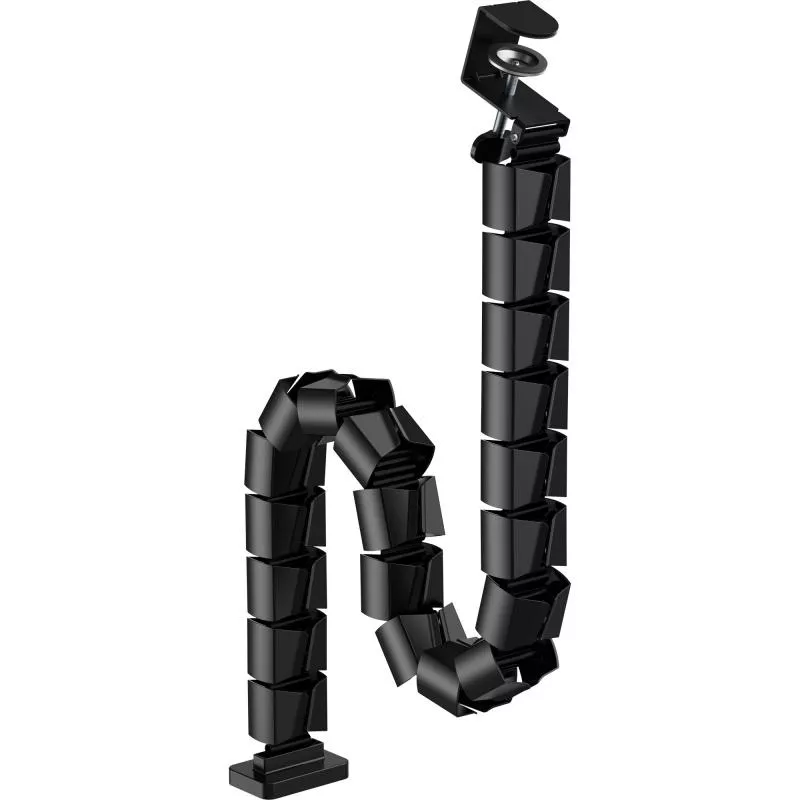 Flexibler Kabelkanal mit Tischklemme – 2-Kammer-System – bis 134 cm – schwarz Flexibler Kabelkanal mit Tischklemme – 2-Kammer-System – bis 134 cm – schwarz