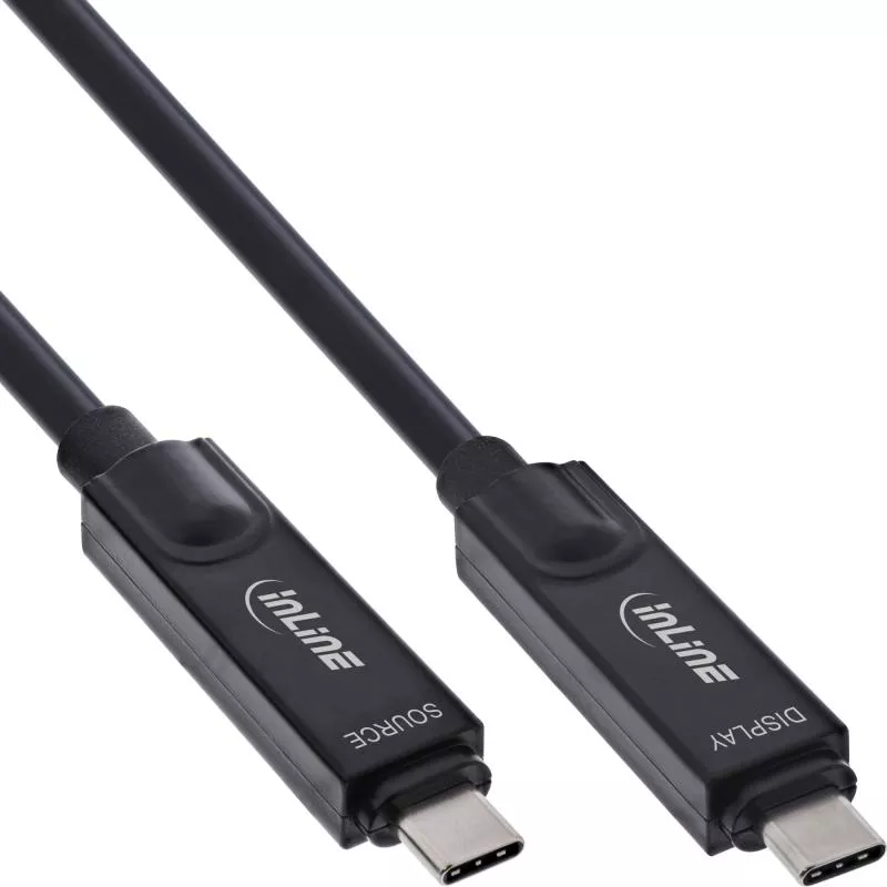 USB 3.2 Gen2 AOC Kabel – USB-C Stecker/Stecker – 8K60Hz – 60W – schwarz USB 3.2 Gen2 AOC Kabel – USB-C Stecker/Stecker – 8K60Hz – 60W – schwarz