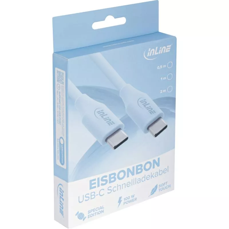 USB-C Schnellladekabel – 100W – Silikon – Eisbonbon (blau) USB-C Schnellladekabel – 100W – Silikon – Eisbonbon (blau)