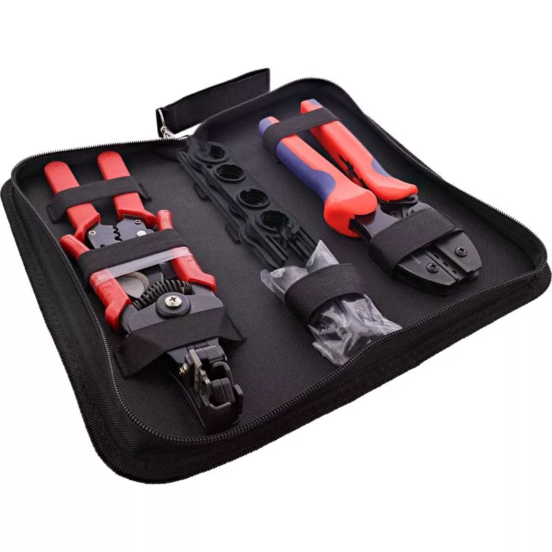 Solar Photovoltaik Werkzeugset – MC4 – bis 6 mm² – mit Tasche Solar Photovoltaik Werkzeugset – MC4 – bis 6 mm² – mit Tasche