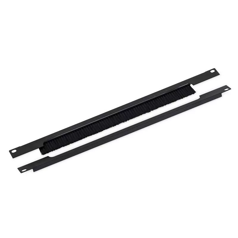 Triton RAB-ZP-X03-A3 19" Kabelführungspanel 1HE, geteilt, mit Bürste, schwarz