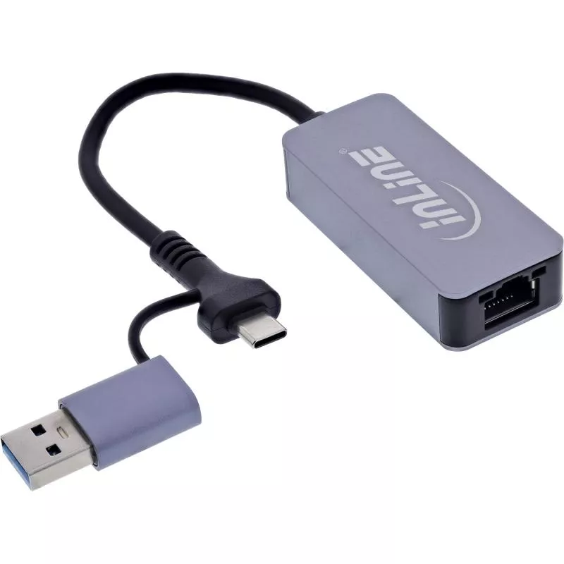 USB 3.2 zu 5 Gb/s Netzwerkadapter mit USB-C / USB-A Anschluss zu RJ45 USB 3.2 zu 5 Gb/s Netzwerkadapter mit USB-C / USB-A Anschluss zu RJ45