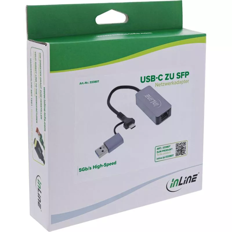 USB 3.2 zu 5 Gb/s Netzwerkadapter mit USB-C / USB-A Anschluss zu RJ45 USB 3.2 zu 5 Gb/s Netzwerkadapter mit USB-C / USB-A Anschluss zu RJ45