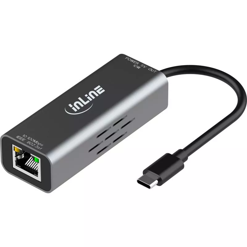 USB-C zu RJ45 PoE-Adapter mit Überspannungsschutz USB-C zu RJ45 PoE-Adapter mit Überspannungsschutz