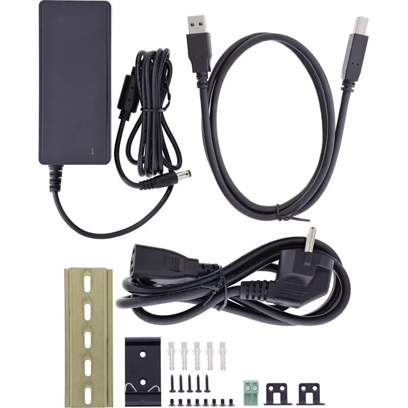 USB 3.2 Gen.1 Industrie-Hub mit 10 Ports, Aluminiumgehäuse und Netzteil