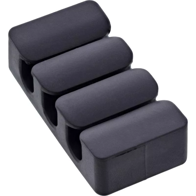 5er Pack Kabelclip 3-fach, selbstklebend, mit 3M®-Pad, Schwarz