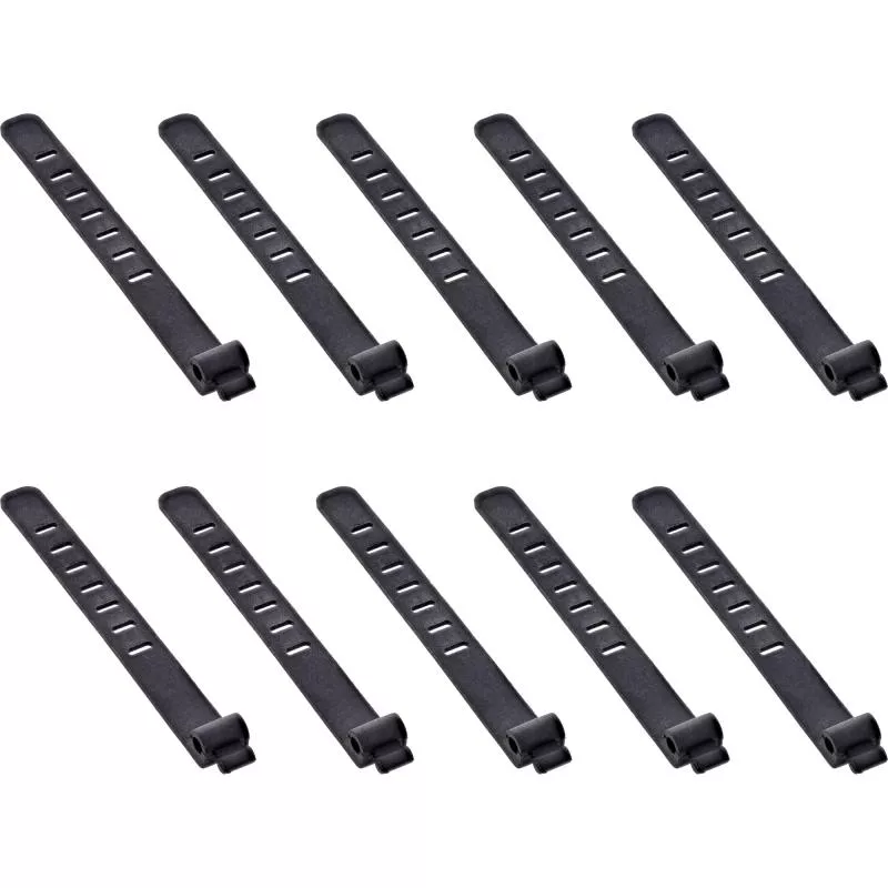 10er Pack Silikon-Kabelbinder, flexibel & wiederverwendbar, 97×10 mm, Schwarz