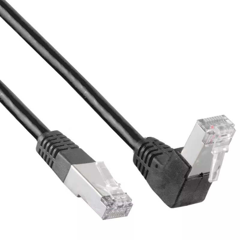 Cat 6 Patchkabel S/FTP – nach unten gewinkelt – Kupfer – PVC