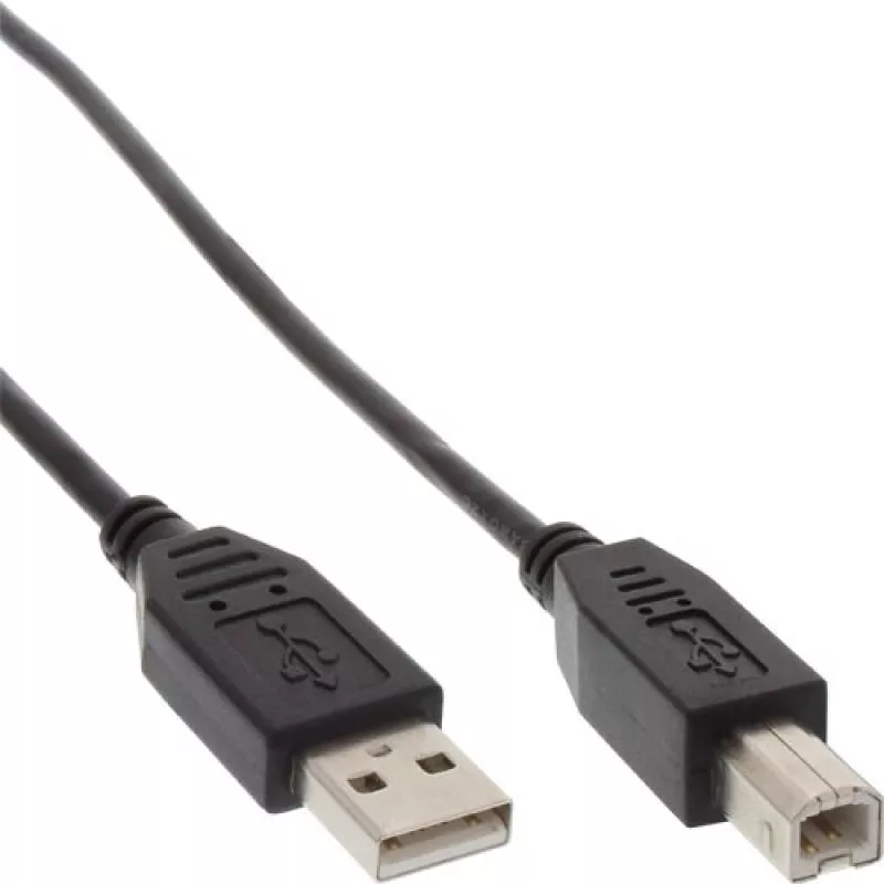 InLine® USB 2.0 Kabel A an B schwarz