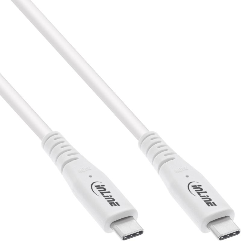 USB4 Kabel – USB-C Stecker/Stecker, 240W PD, 8K@60Hz, 40Gb/s, TPE, weiß