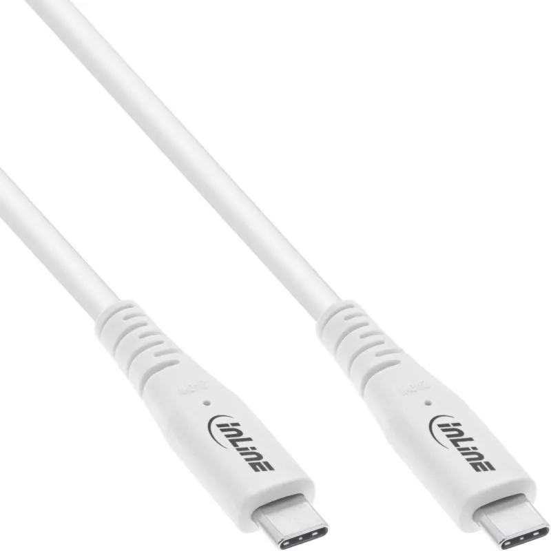 InLine® USB4 Kabel USB Typ-C Stecker/Stecker PD 240W 8K60Hz TPE weiß